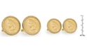 American Coin Treasures Gold-Layered 1859 First-Year-Of-Issue Indian Head Penny Rope Bezel Coin Cuff Links